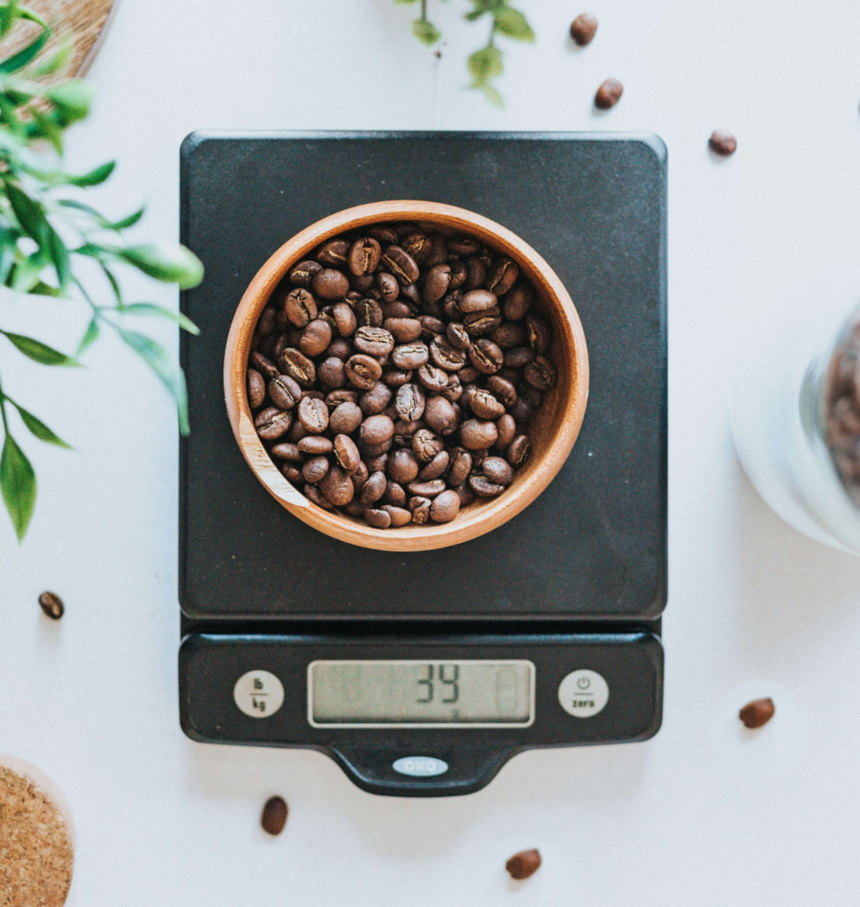 A scale is the most reliable tool to get the optimal coffee water ratio