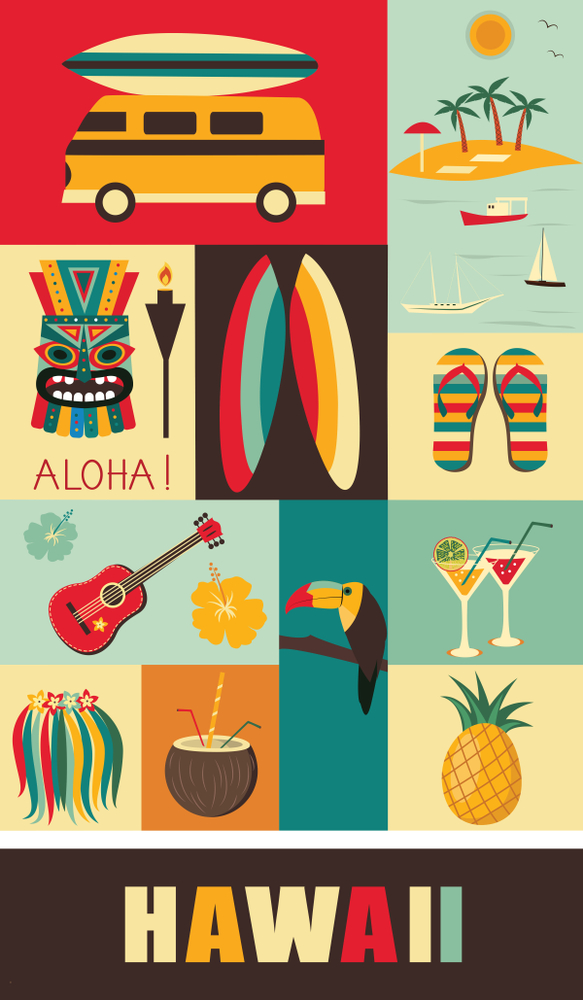 In this post about can you bring coffee beans on a plane from Hawaii, I wanted to show some Hawaiian inspired images, like a surfboard, the beach and a Honolulu skirt.
