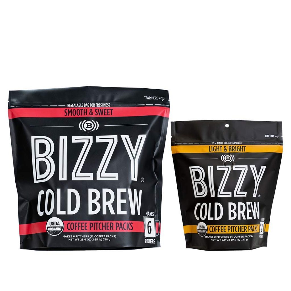 Two bags from Bizzy for this Bizzy Cold Brew Review