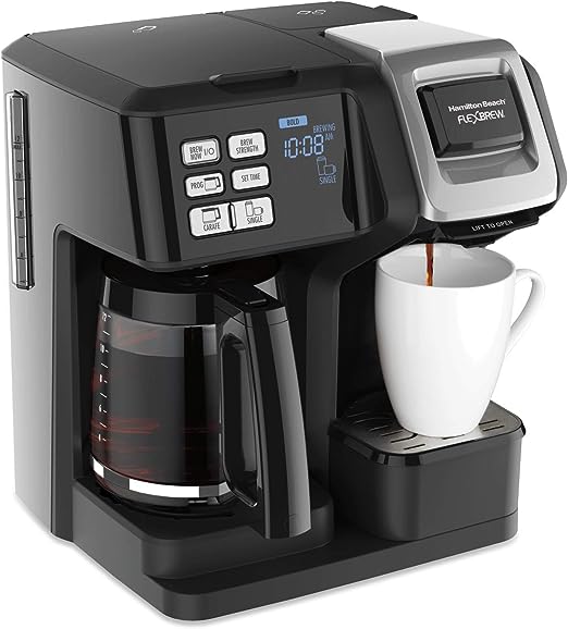 Hamilton Beach FlexBrew Trio 2-Way review showing an image of the coffee maker