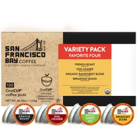 San Francisco Bay Coffee Pods Review, showing a variety pack of the coffee pods