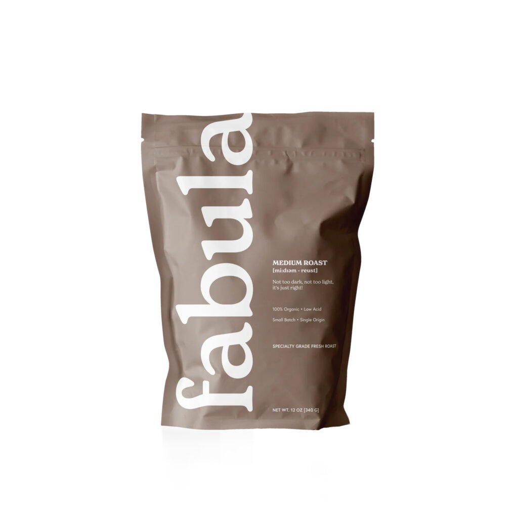 Fabula Coffee Review image showing their medium roast coffee