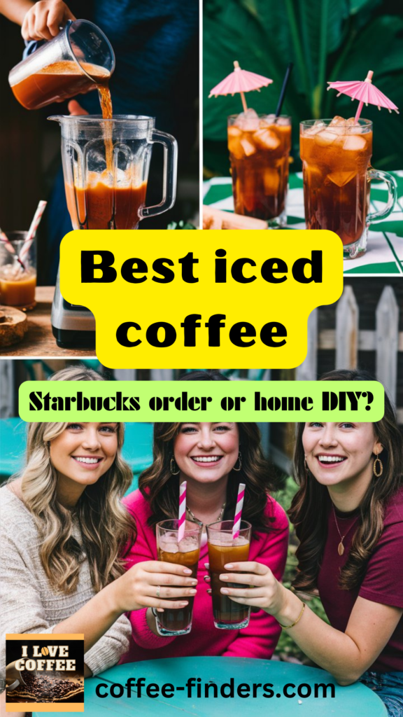 The best iced coffee collage with friends