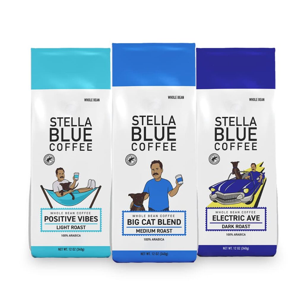 An image of the Stella Blue coffee for this post where we investigate Is Stella Blue Coffee Good? 